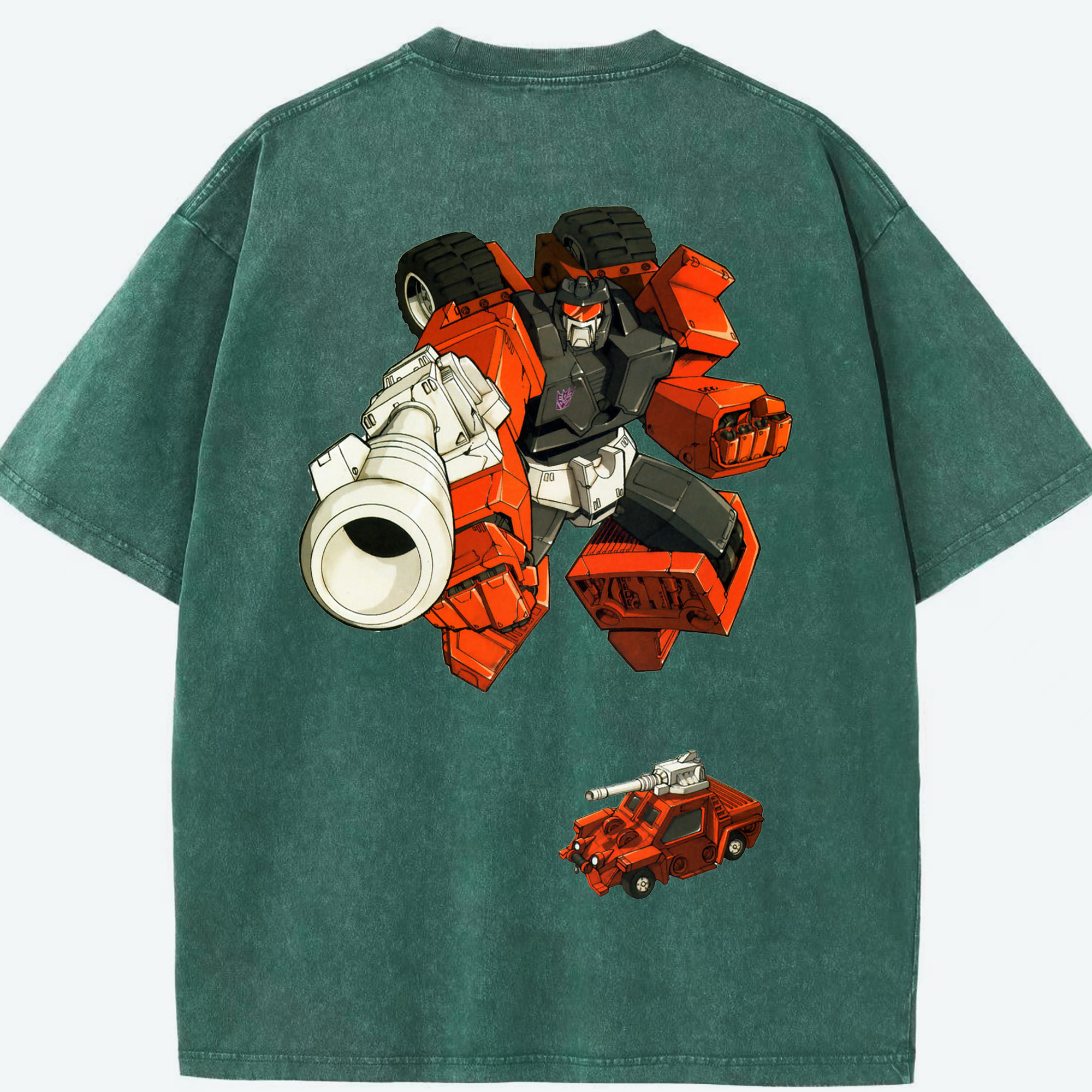 （画像用）  綿100% ヴィンテージ風 半袖Tシャツ（背面プリント）